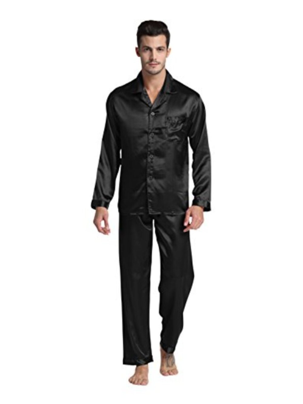 Men's Classic Satin Pajama Set Sleepwear